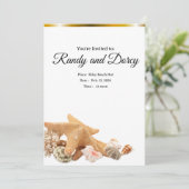 Beach themed Invitation  Einladung (Stehend Vorderseite)