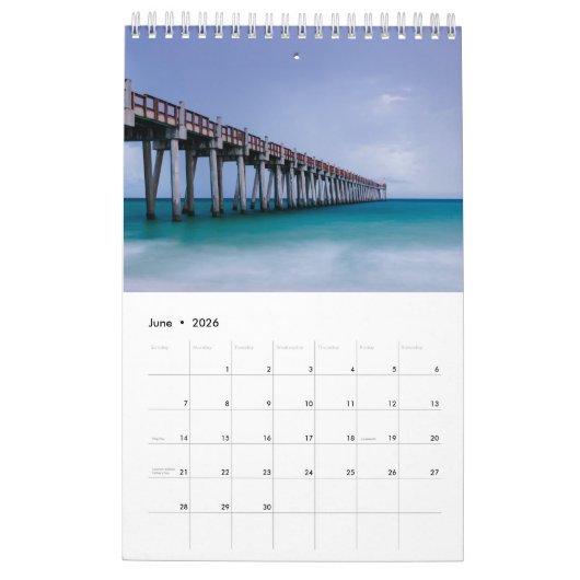 Beach Themed Ocean Foto Geschenk Kalender (Jun 2026)