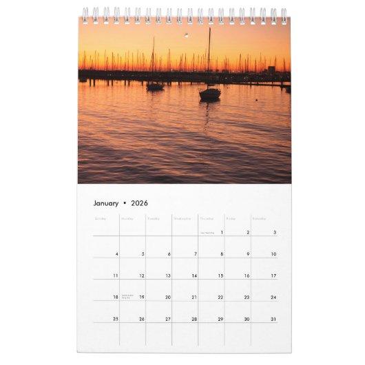 Beach Themed Ocean Foto Geschenk Kalender (Jan 2026)