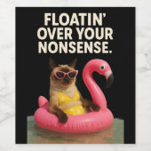 Beach themed party for Siamese Cat lovers Weinetikett (Einzelnes Label)