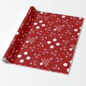 Beach Themed Red Christmas Flamingo Sand Dollars Geschenkpapier (Ungerollt)