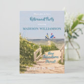 Beach Themed Sailboote Rente Party Einladung (Stehend Vorderseite)