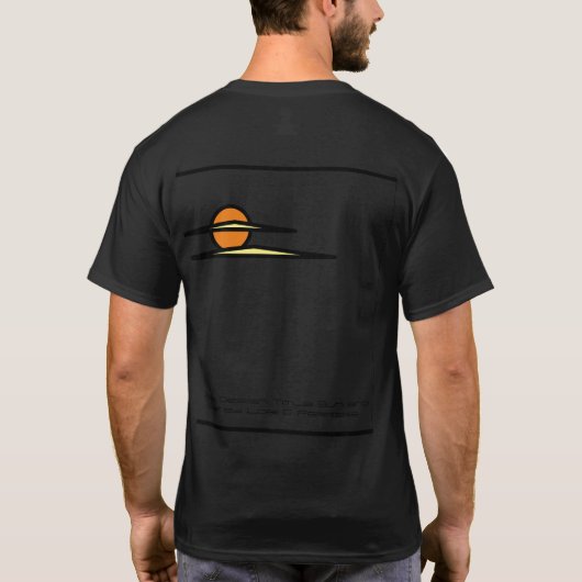 Beach Themed Teemaschine, Mens Black T-Shirt (Rückseite)