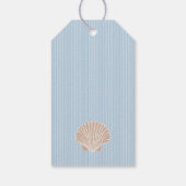 Beach Themed Wedding Gast Gefallen Vielen Dank Blu Geschenkanhänger (Rückseite)