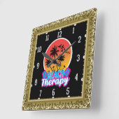 Beach Therapy-18920 Quadratische Wanduhr (Winkel)