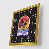 Beach Therapy-18920 Quadratische Wanduhr (Winkel)
