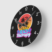 Beach Therapy-18920 Runde Wanduhr (Winkel)