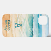 Beach Therapy I Ocean Summer Vibes Monogram Case-Mate iPhone Hülle (Rückseite (Horizontal))