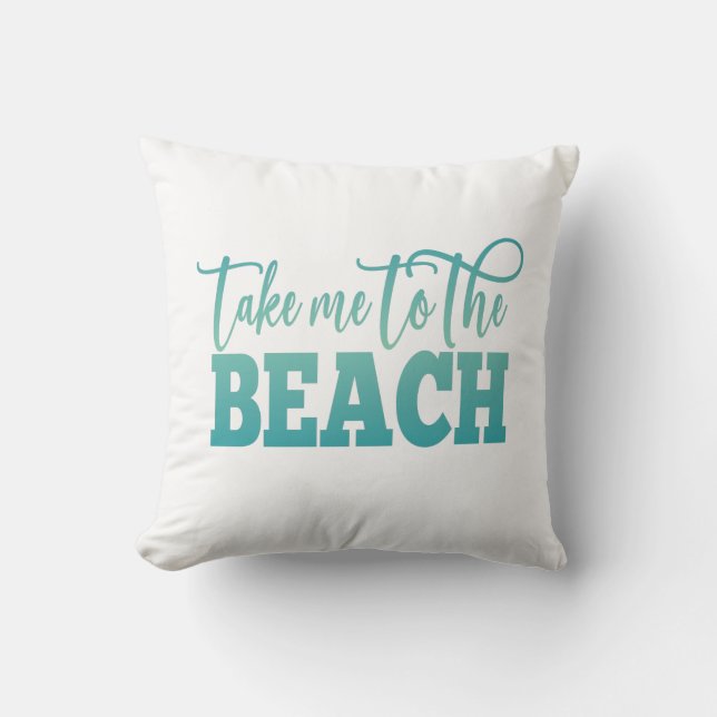 Beach Throw Kissen Sprichwort (Vorderseite)