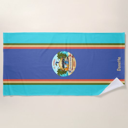 Beach Tiki Bar Classic Strandtuch (Vorderseite)