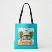 Beach Tiki Bar Custom Tasche (Vorderseite)