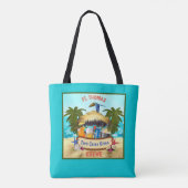 Beach Tiki Bar Custom Tasche (Rückseite)