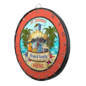 Beach Tiki Bar Dart Board Dartscheibe (Vorderseite rechts)