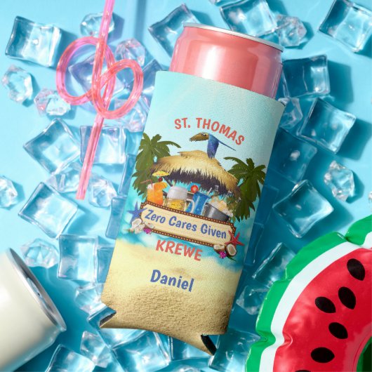 Beach Tiki Bar Slim Selters Dosenkühler (In Situ Sommer)