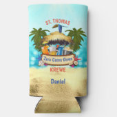 Beach Tiki Bar Slim Selters Dosenkühler (Rückseite)