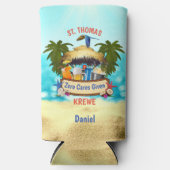 Beach Tiki Bar Slim Selters Dosenkühler (Vorderseite)