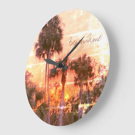 Beach Time Large Clock Große Wanduhr (Winkel)