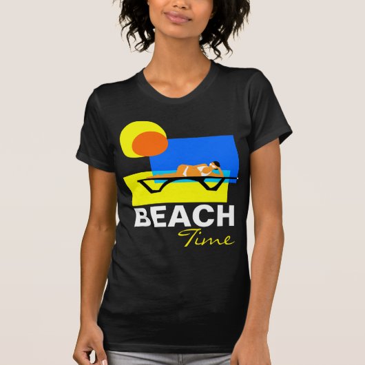 Beach Time lustig anpassbar T-Shirt (Vorderseite)