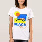Beach Time lustig anpassbar T-Shirt (Vorderseite)
