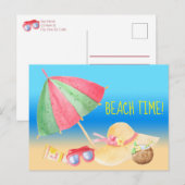 Beach Time! Postkarte (Vorne/Hinten)