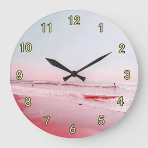 Beach time!, relaxing beautiful beach große wanduhr