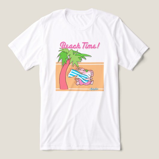 BEACH TIME! von Boynton Tri-Blend Shirt (Design Vorderseite)