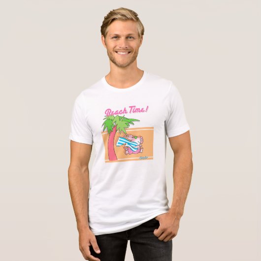 BEACH TIME! von Boynton Tri-Blend Shirt (Vorderseite voll)