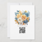 Beach Tones Floral Summer Wedding Einladung (Rückseite)