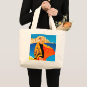 Beach Tote Bag: "Côte d'Azur" Jumbo Stoffbeutel (Vorderseite (Produkt))