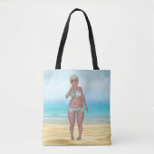 Beach Tote Tasche mit lustiger Badebekleidung (Vorderseite)