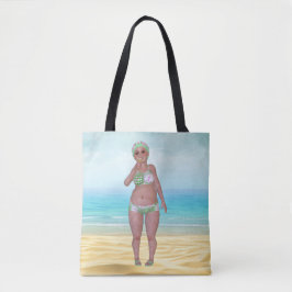 Beach Tote Tasche mit lustiger Badebekleidung