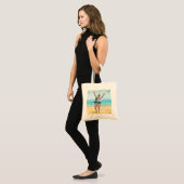 Beach Tote Tasche mit lustiger Badebekleidung (Vorderseite (Model))