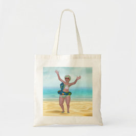 Beach Tote Tasche mit lustiger Badebekleidung