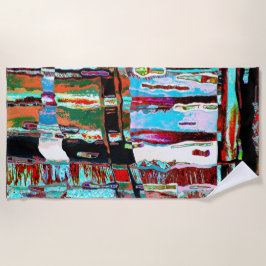 Beach Towel – Collapse Reflection Abstract Design Strandtuch