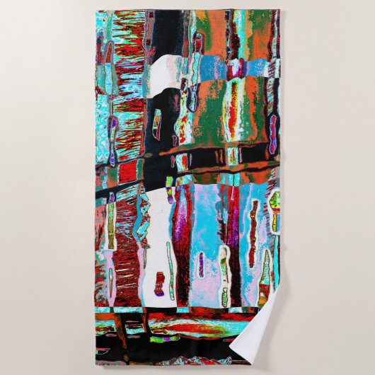 Beach Towel – Collapse Reflection Abstract Design Strandtuch (Vorderseite)