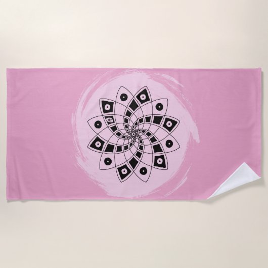 Beach towel "Fibonacci" (hand drawn) Strandtuch (Vorderseite)