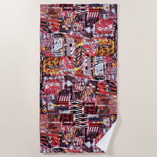 Beach Towel – Fragmented Pulse Strandtuch (Vorderseite)