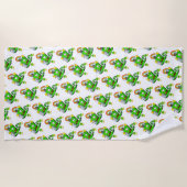 Beach Towel Happy St. Patrick's Day Rabbit Strandtuch (Vorderseite)