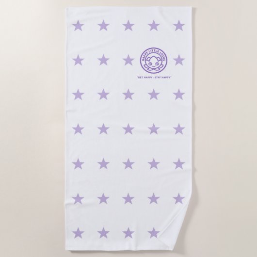 Beach Towel - Lavender - Happy Little Lotus Strandtuch (Vorderseite)