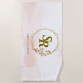 Beach towel, Monogrammed, Wedding gift Strandtuch (Vorderseite)