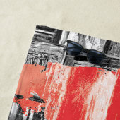 Beach Towel – Red Pulse Abstract Design Strandtuch (Beispiel)