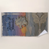 Beach Towel – Roaring Sunset Lion Strandtuch (Vorderseite)