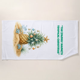Beach Towel-Tropical Christmas Beach Towel Strandtuch