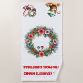Beach Towel-Tropical Christmas Beach Towel Strandtuch (Vorderseite)