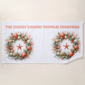 Beach Towel-Tropical Christmas Beach Towel Strandtuch (Vorderseite)