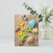 Beach Toys Postkarte (Stehend Vorderseite)