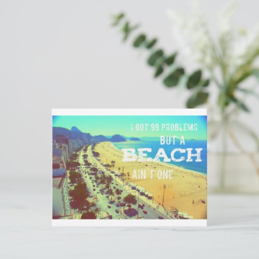 Beach Travel Postkarte (Stehend Vorderseite)