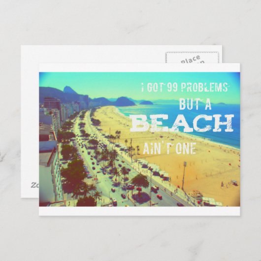 Beach Travel Postkarte (Vorne/Hinten)