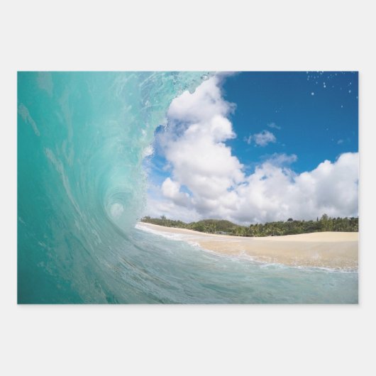 Beach Trio Tropical Paradise Geschenkpapier Set (Vorderseite)