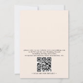 Beach Tropical Elegant Modern QR Code Wedding Einladung (Rückseite)